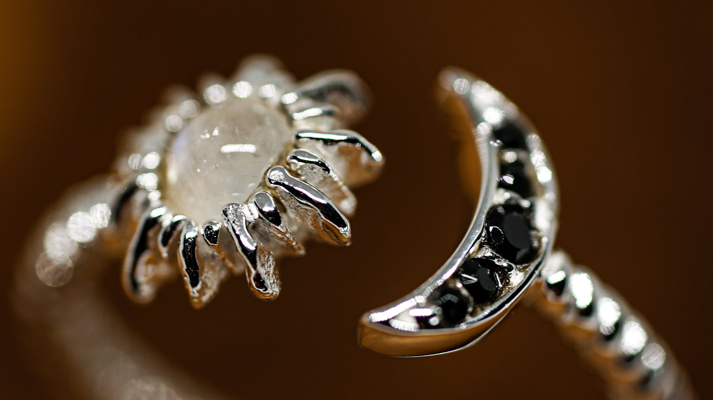 Adjustable Sun & Moon Ring