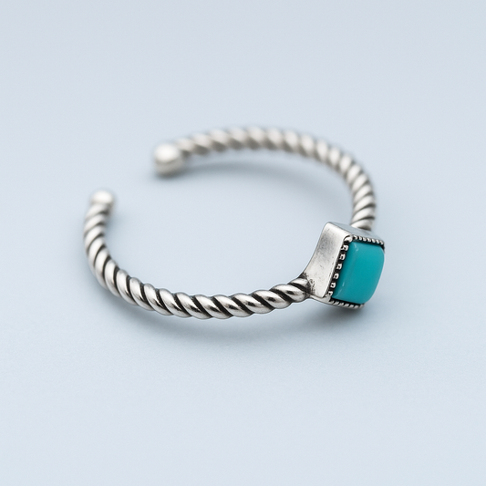Turquoise Boho Adjustable Ring
