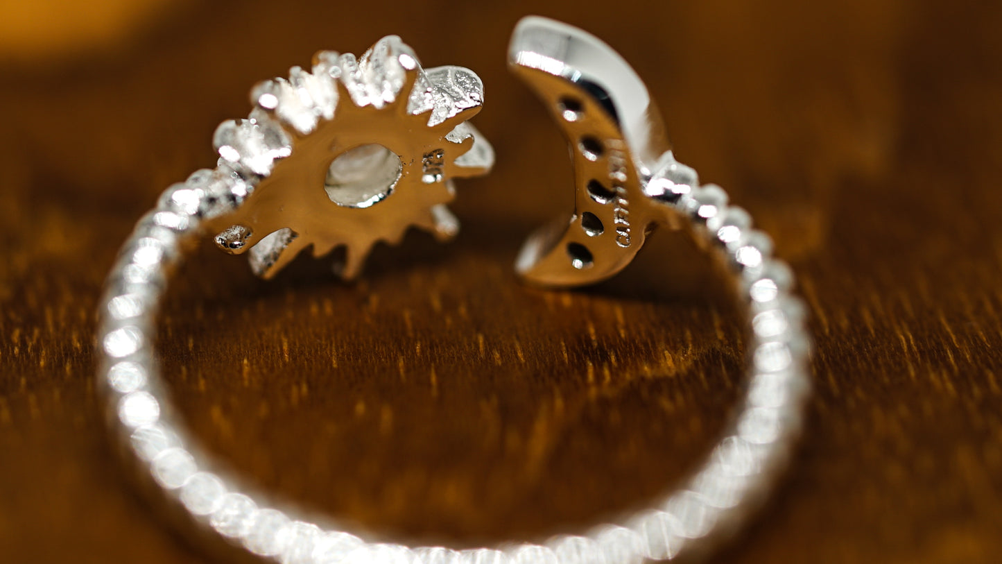 Adjustable Sun & Moon Ring