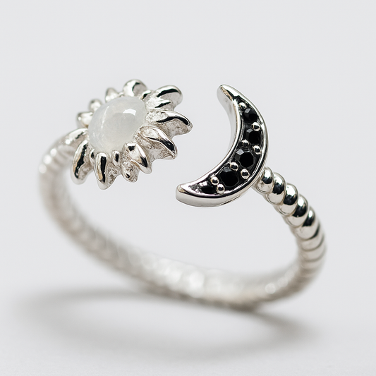 Adjustable Sun & Moon Ring