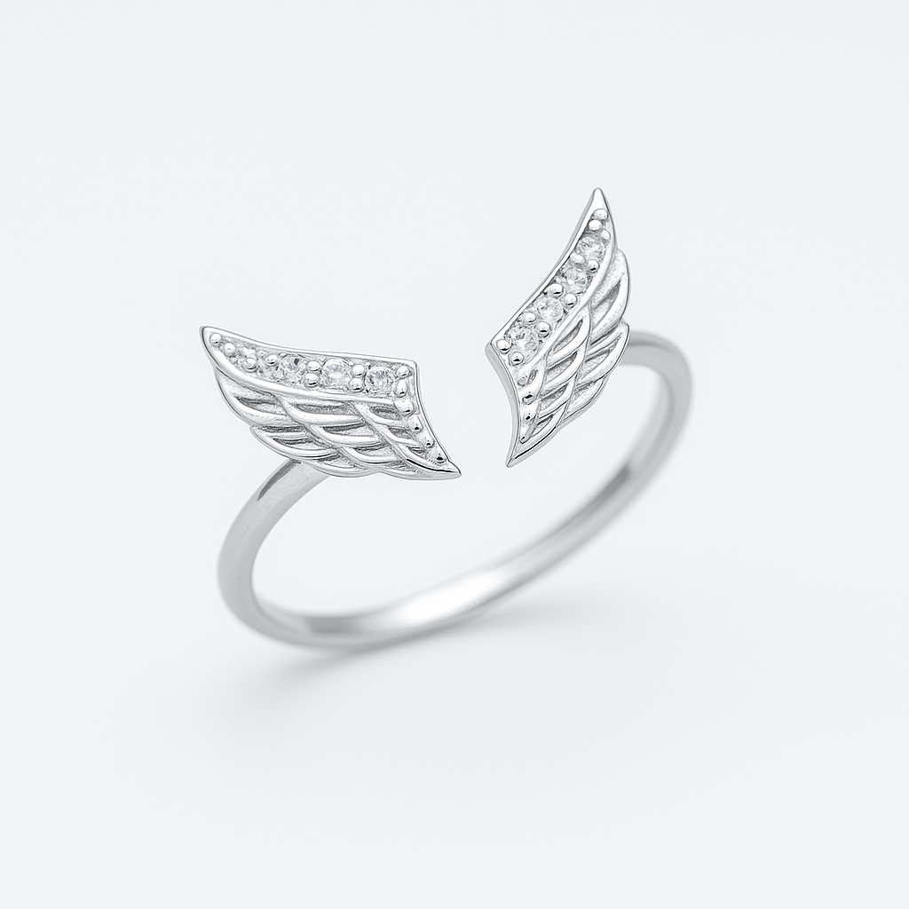 Delicate Angel Wing Ring