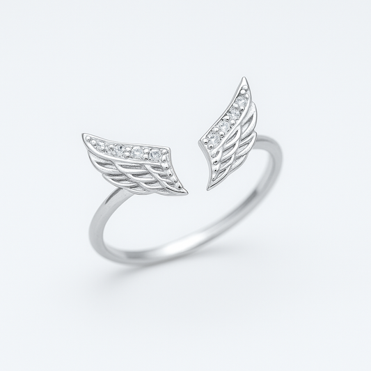 Delicate Angel Wing Ring