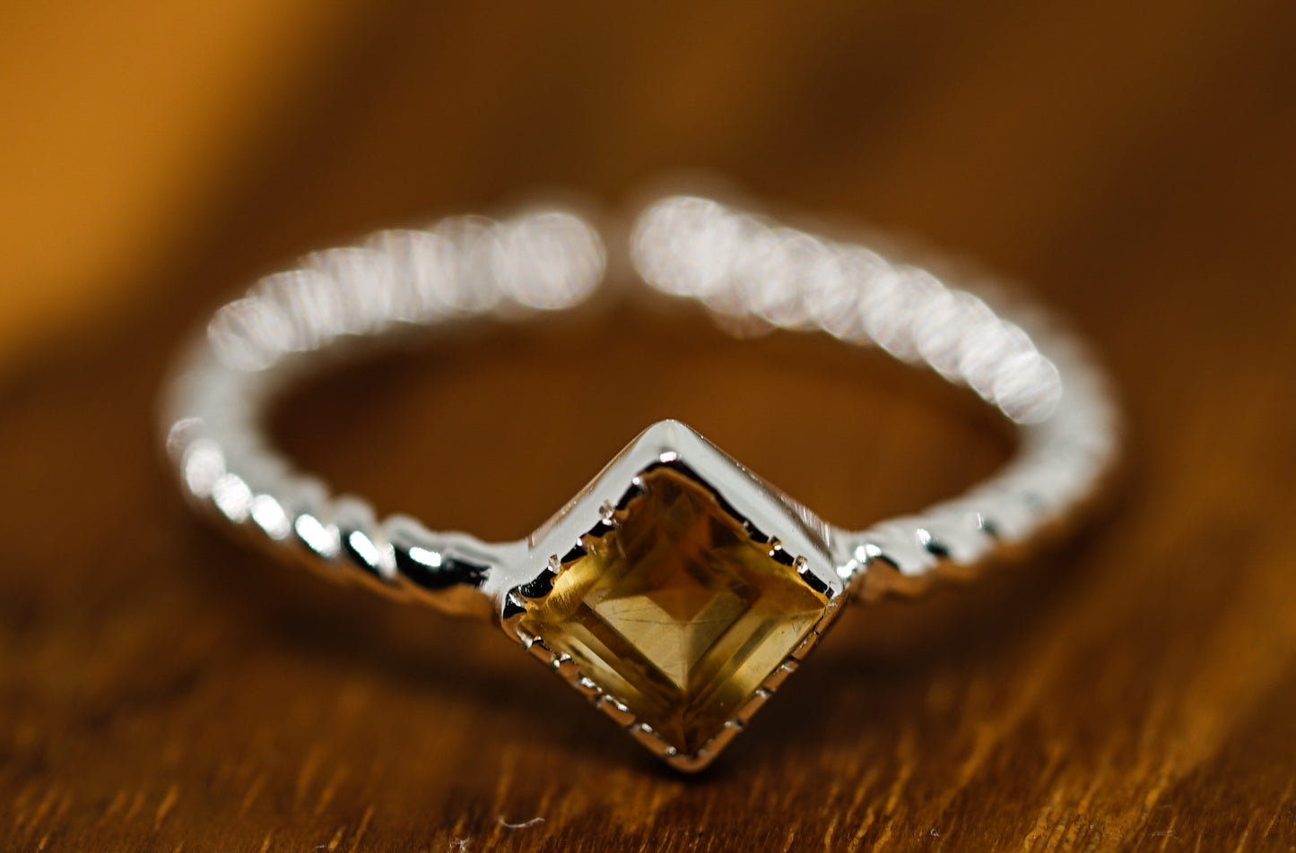 Emerald Bohemian Silver Ring
