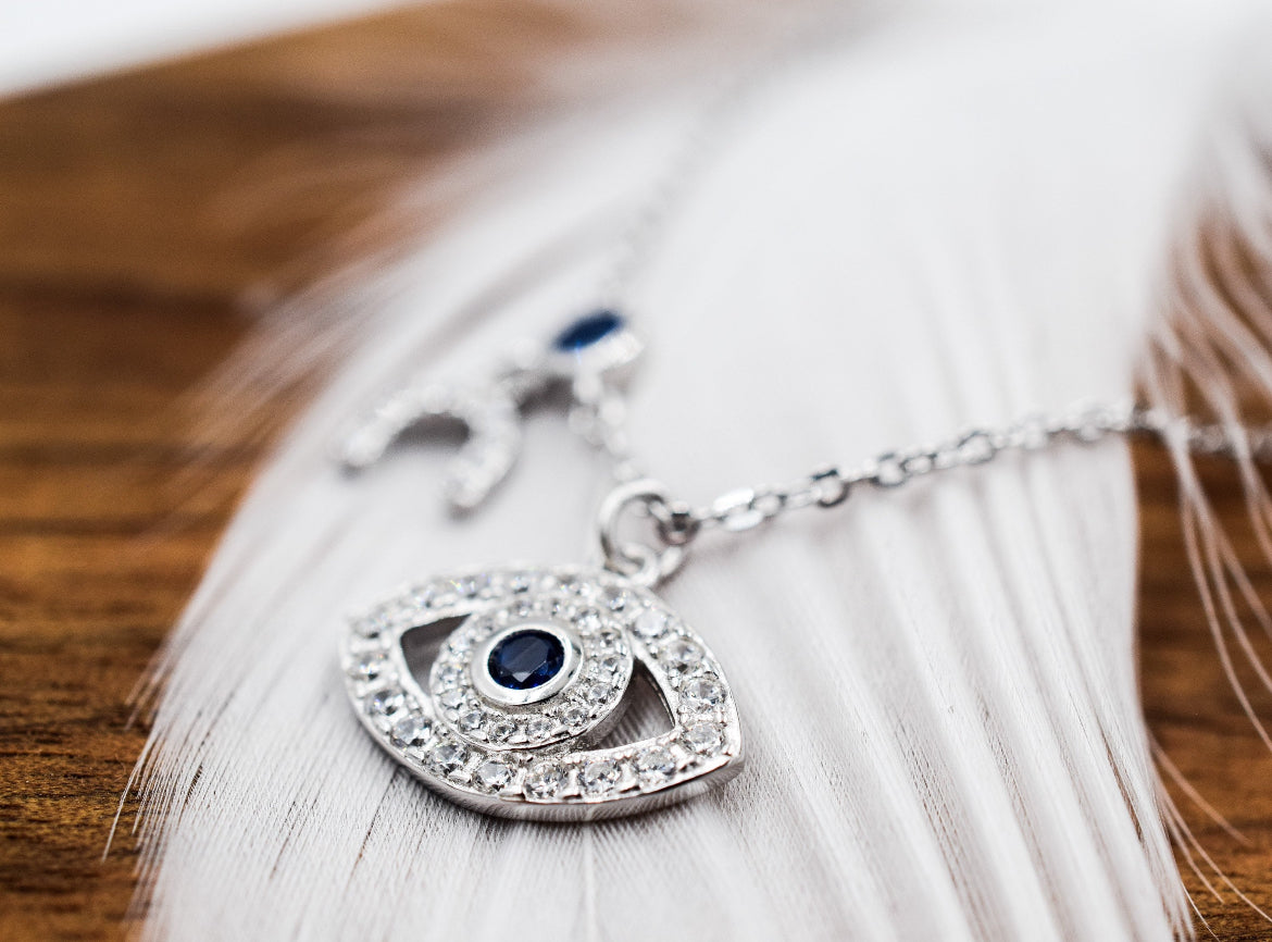 Blue Gem All Seeing Eye Necklace