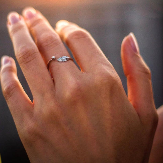 Ethereal Angel Feather Ring