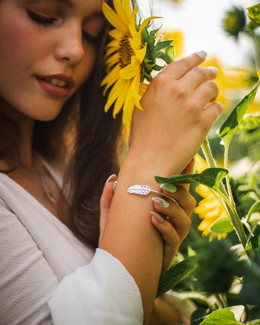 Adjustable Feather Bangle
