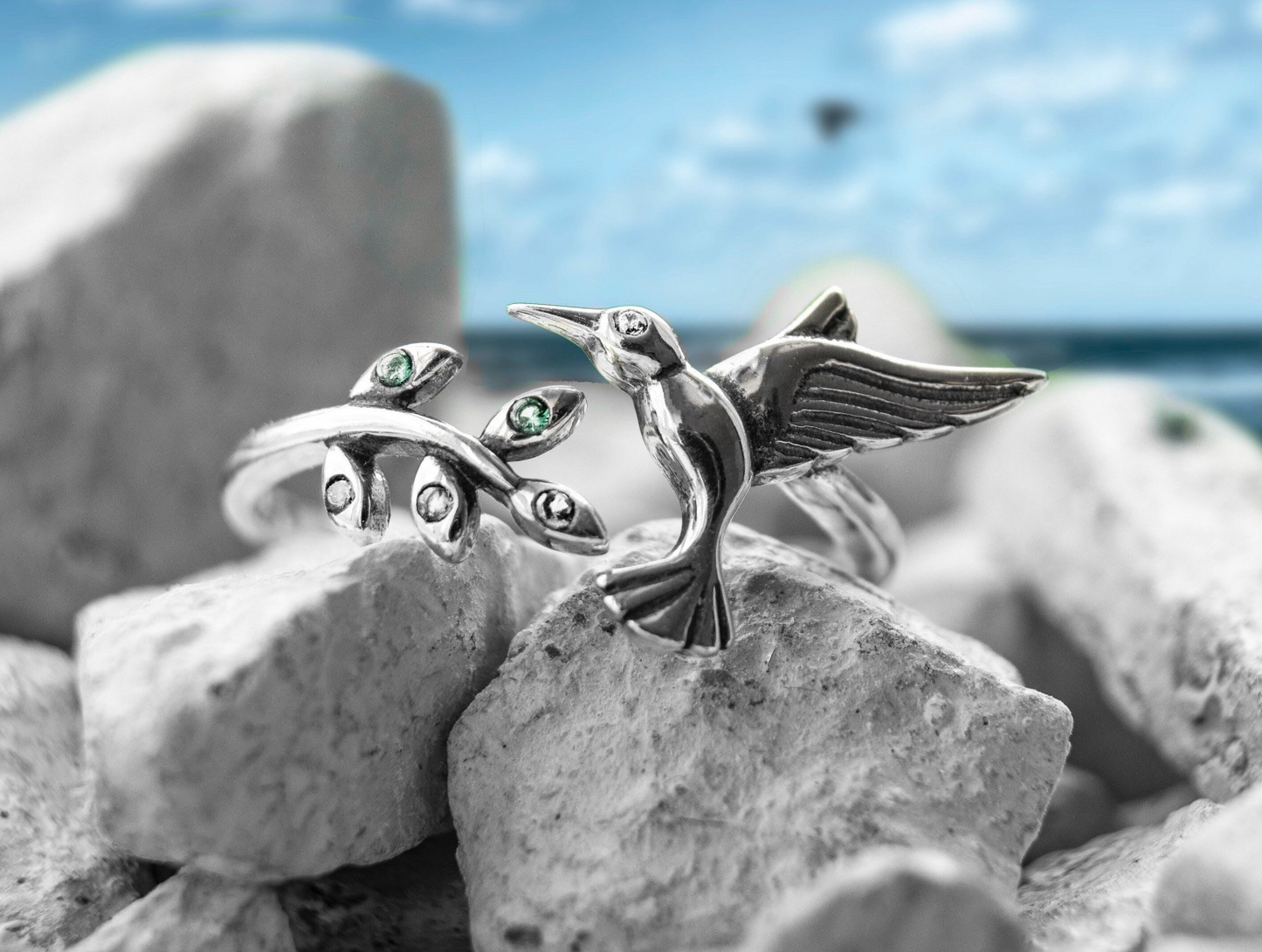 S925 Humming Bird Ring