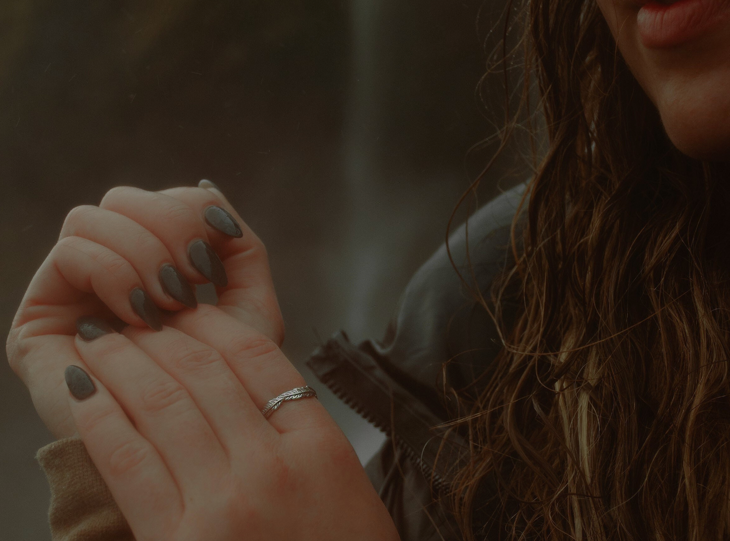 S925 Unisex Feather Ring