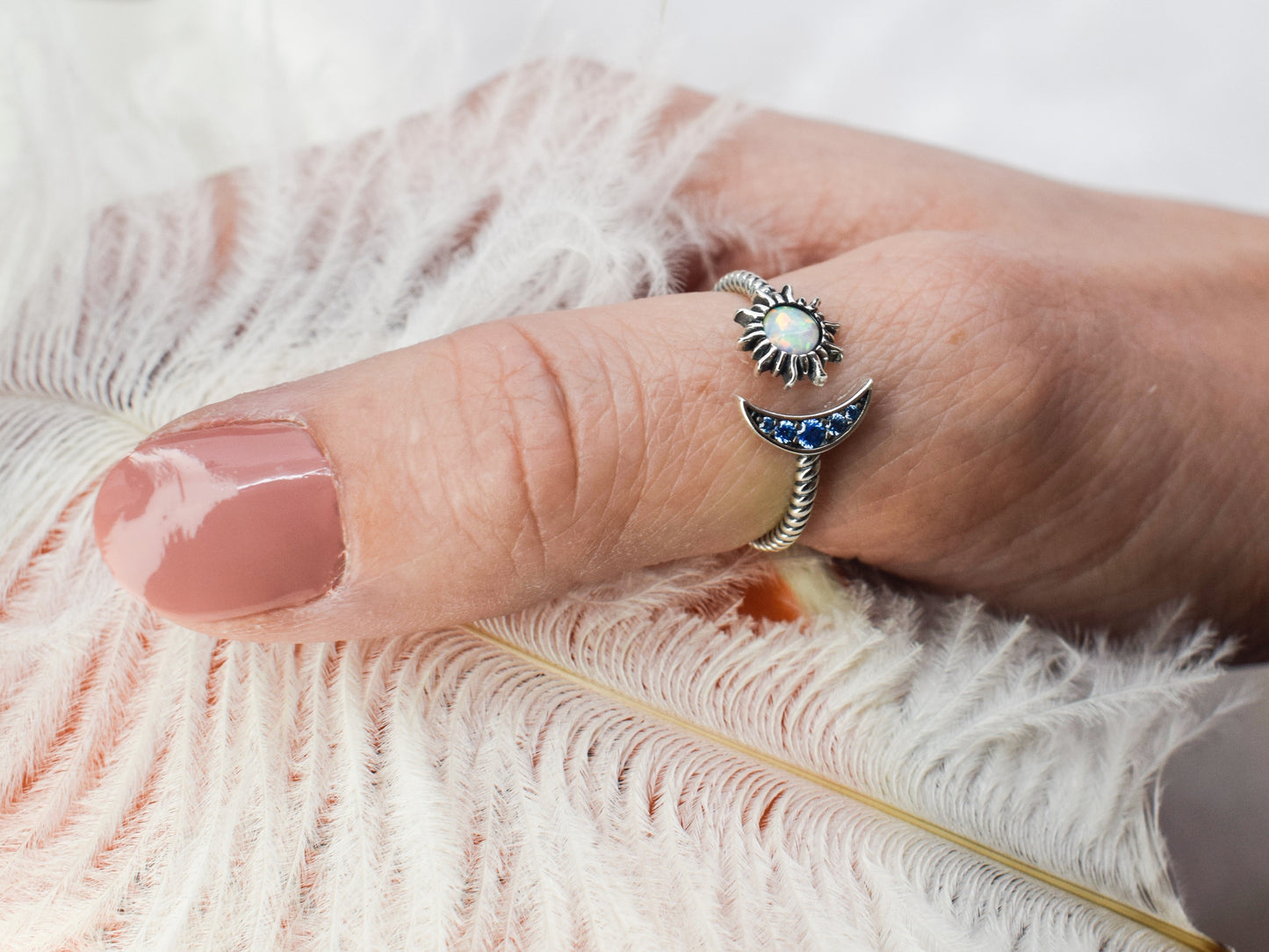 Adjustable Sun and Moon Ring