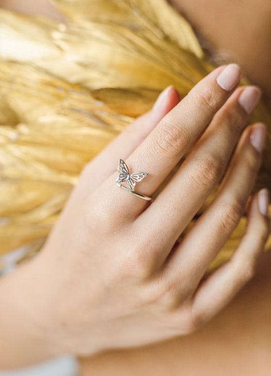 S925 Butterfly Ring