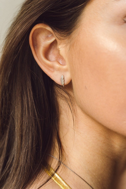 Feather Stud Earrings