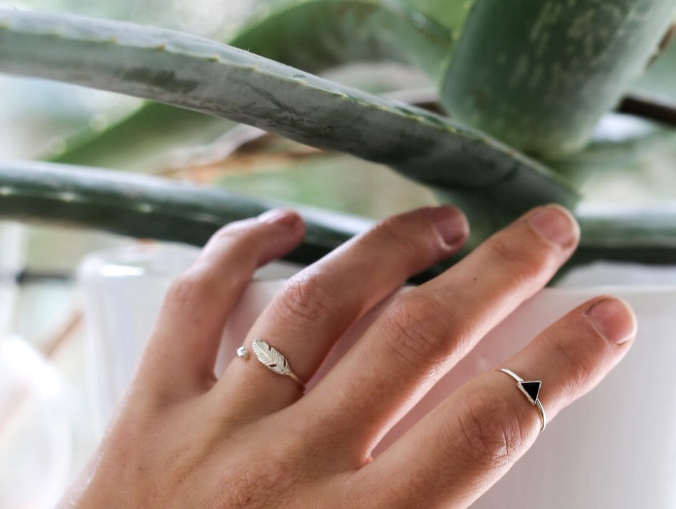 Ethereal Angel Feather Ring