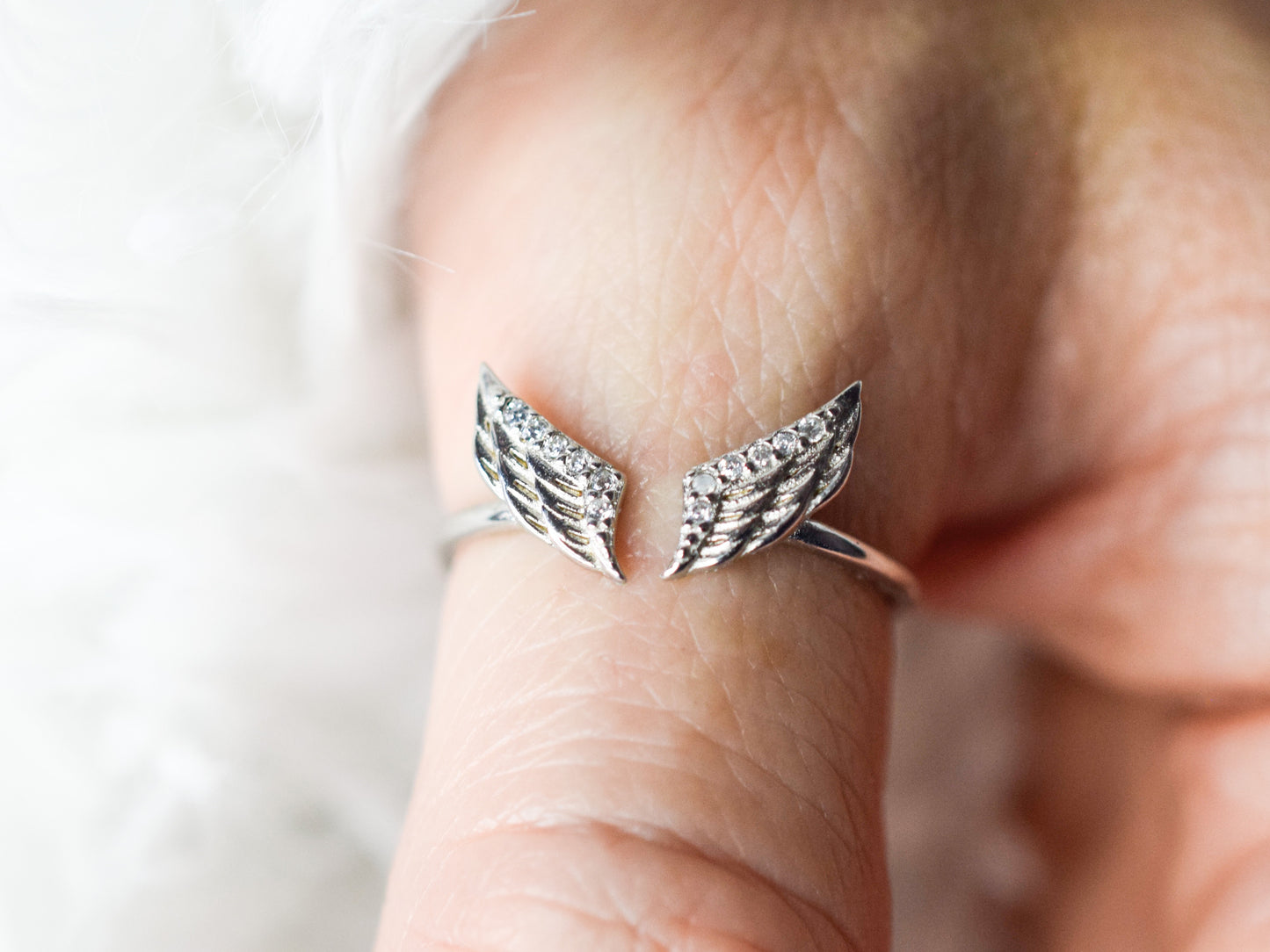 Delicate Angel Wing Ring