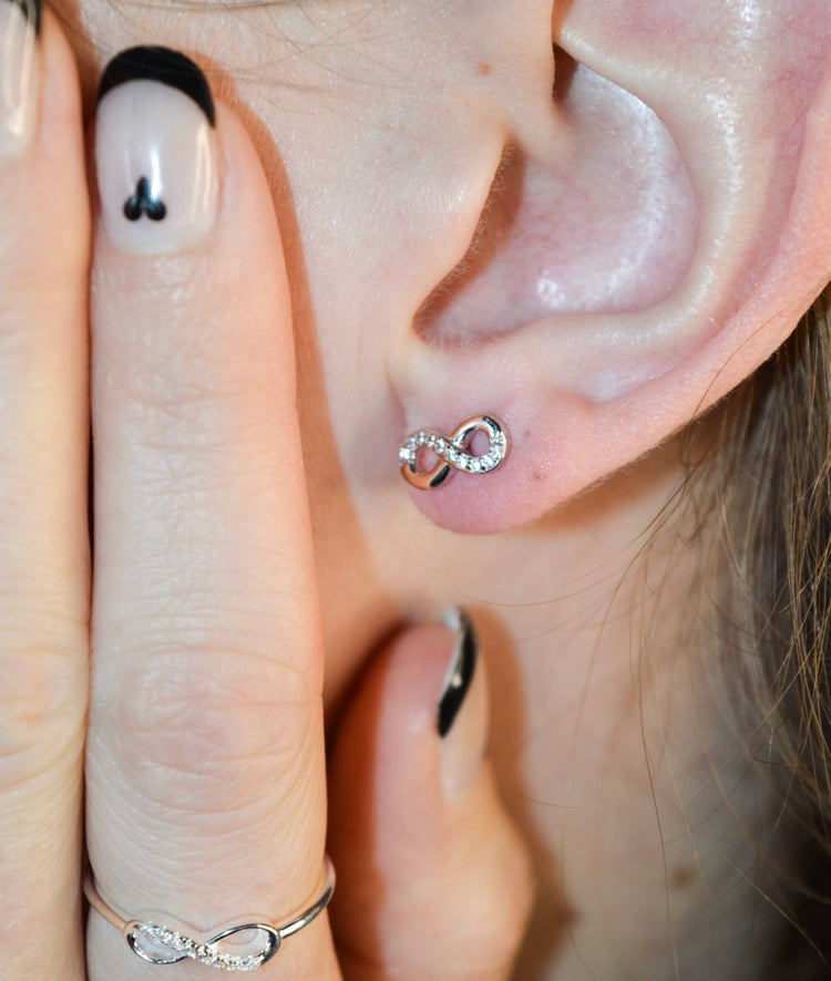 Crystal Infinity Earrings