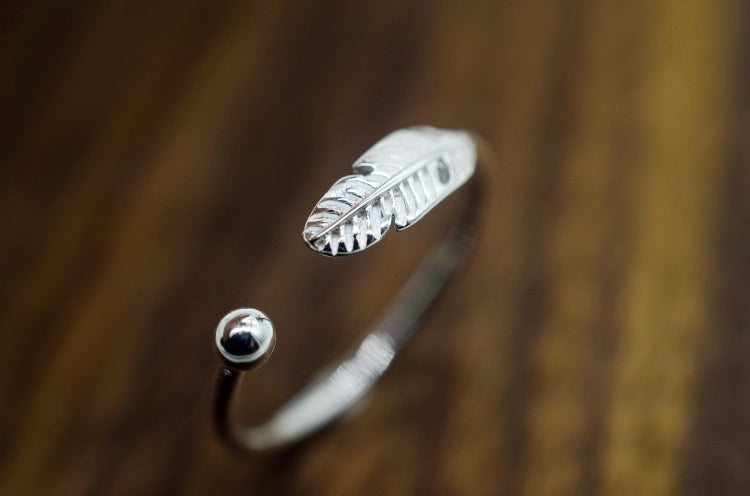 Ethereal Angel Feather Ring