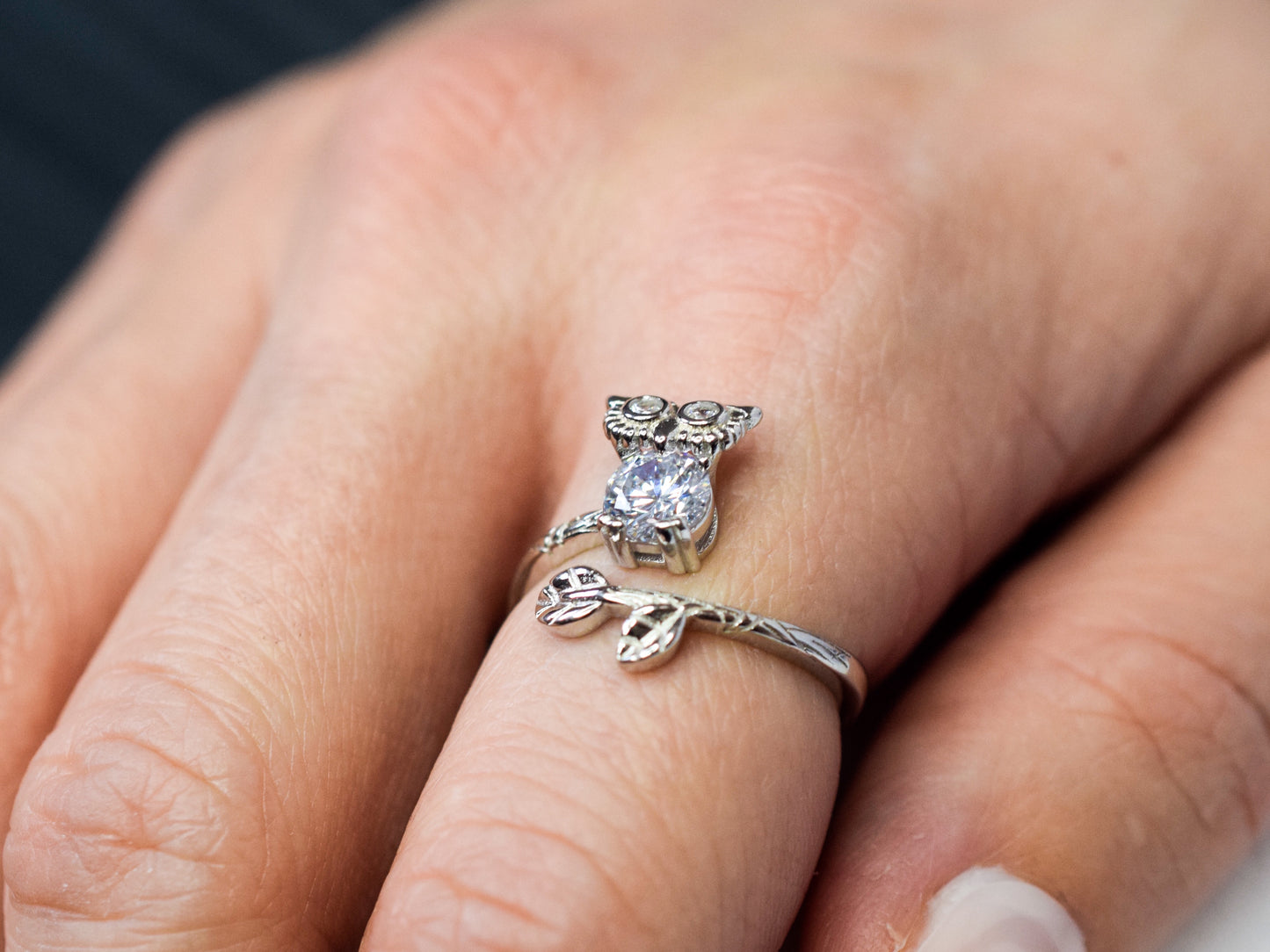 Adjustable Owl Ring