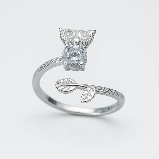 Adjustable Owl Ring